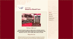 Desktop Screenshot of handinhandcare.com